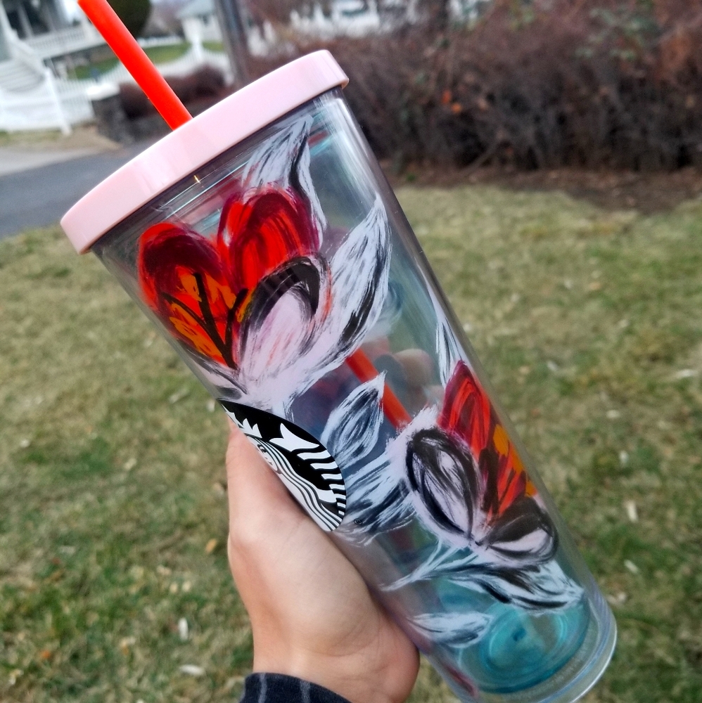 🆕️Starbucks, Rare, Peony Floral Tumbler - Picture 8 of 16
